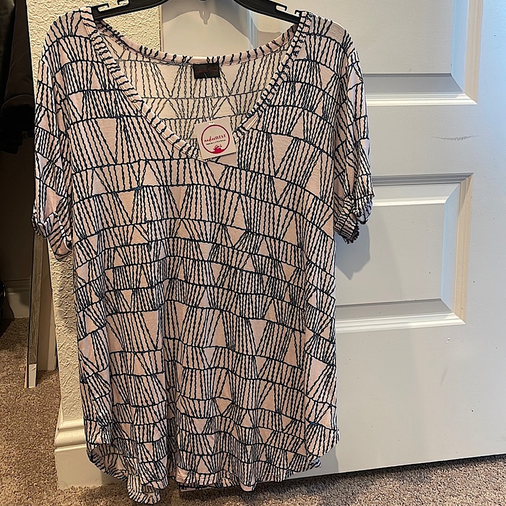 Over-Size Blouse, large, Pattern of colors